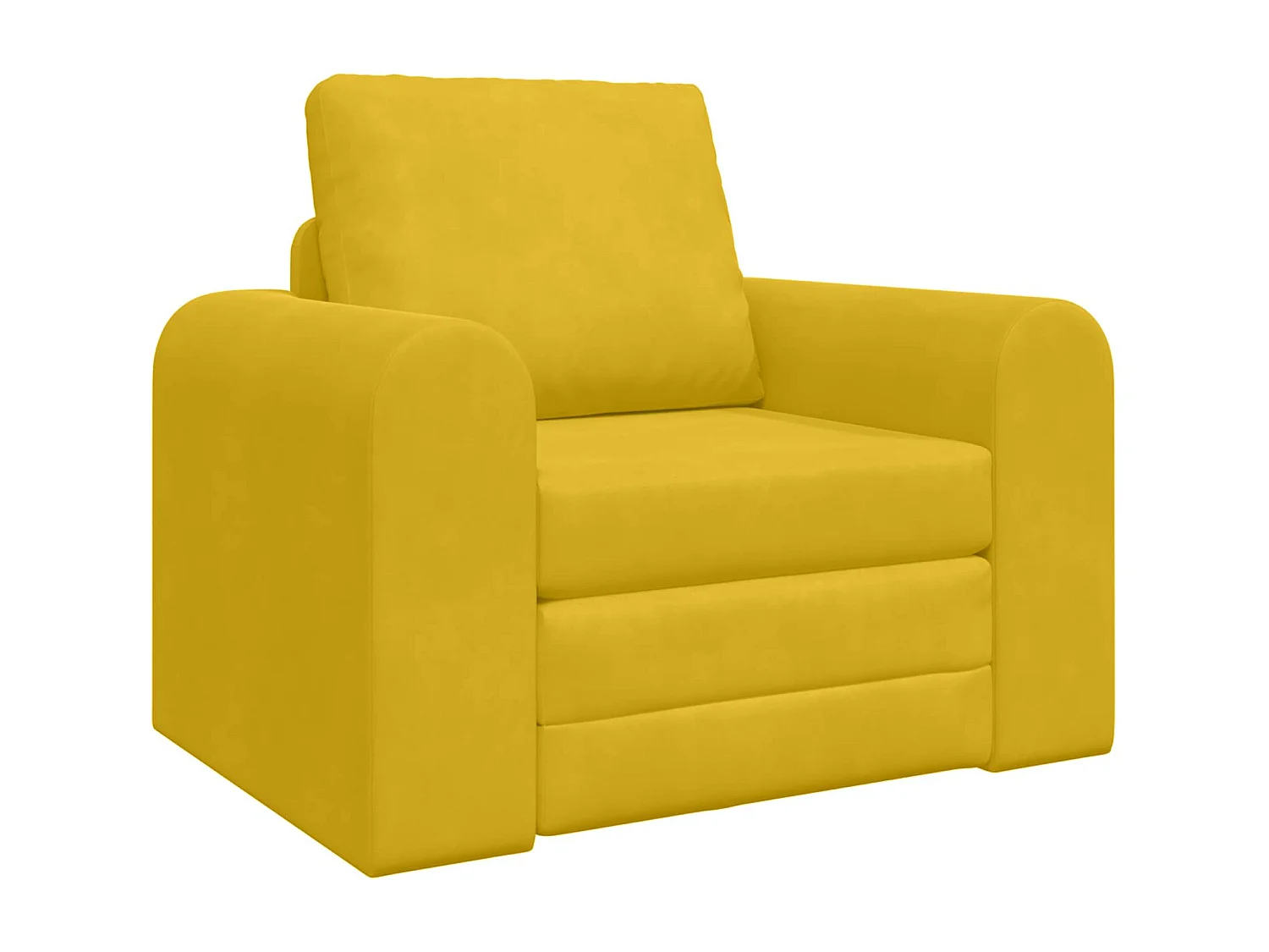 Schlafsofa Gelb 98 x 71 x 83 cm Samt