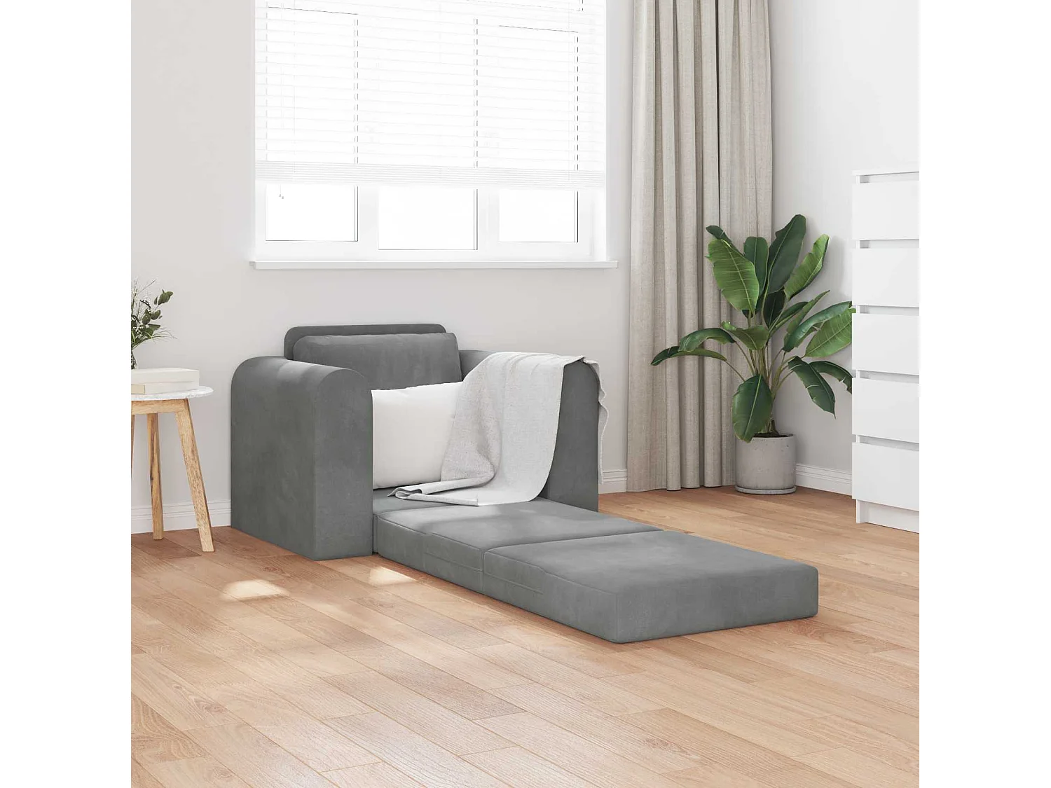 Canapé-Lit Gris foncé 98 x 71 x 83 cm Velours