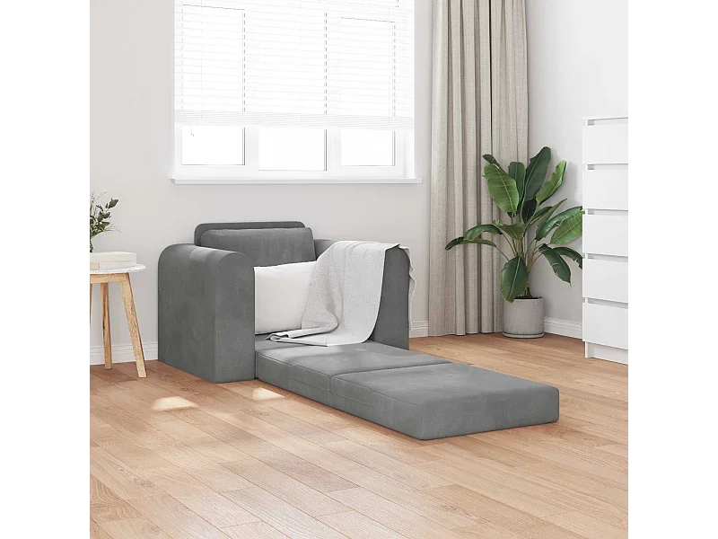 Canapé-Lit Gris foncé 98 x 71 x 83 cm Velours