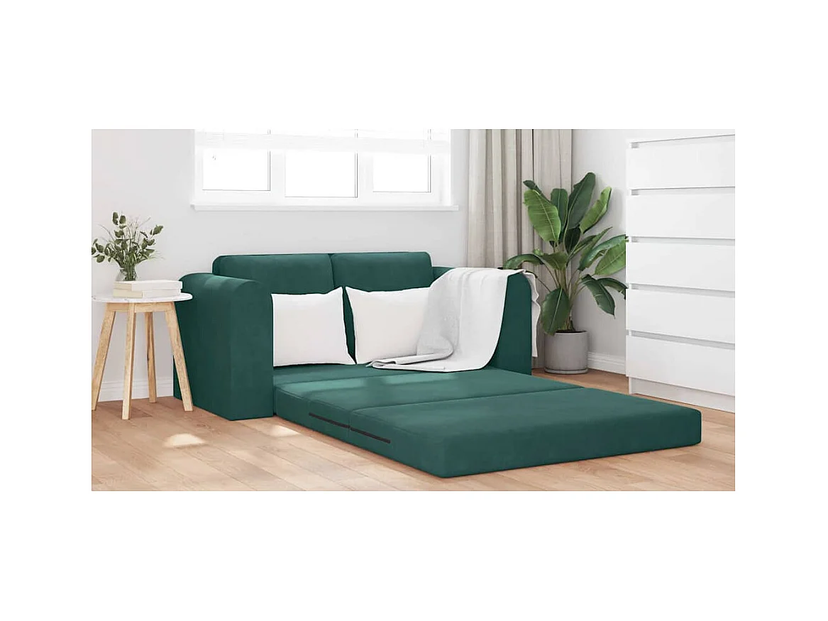 Canapé-Lit Vert foncé 148 x 71 x 83 cm Velours