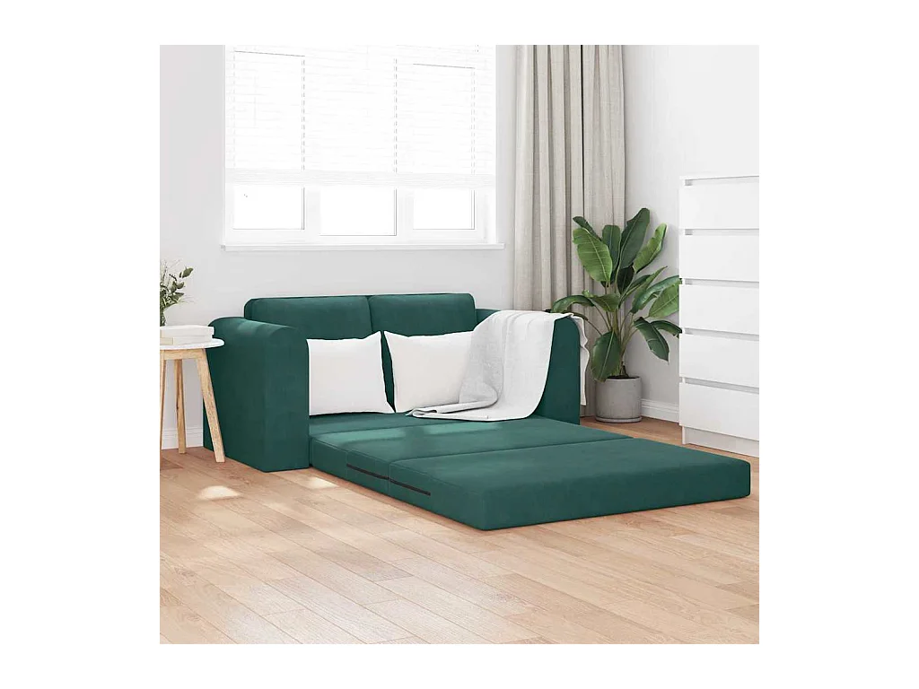 Canapé-Lit Vert foncé 148 x 71 x 83 cm Velours
