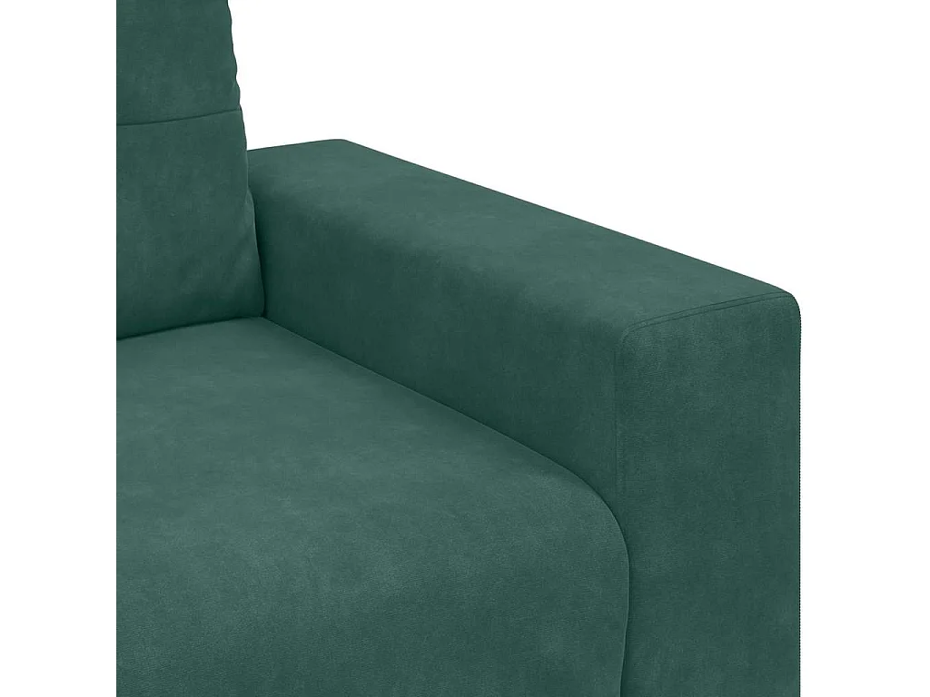 Canapé deux places avec coussin Vert foncé Velours