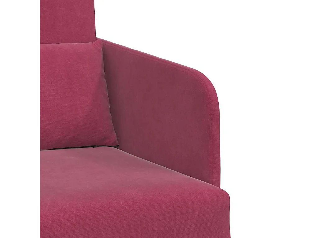 Sofá cama Rojo vino 65 x 80 x 83 cm Terciopelo