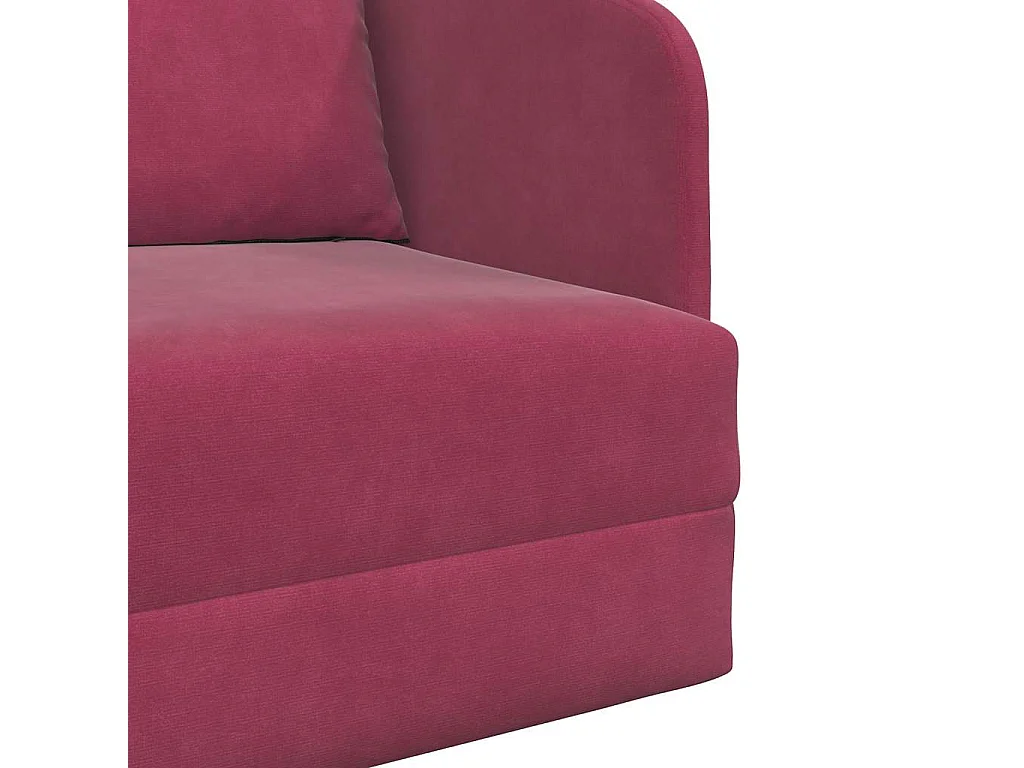 Sofá cama Rojo vino 65 x 80 x 83 cm Terciopelo