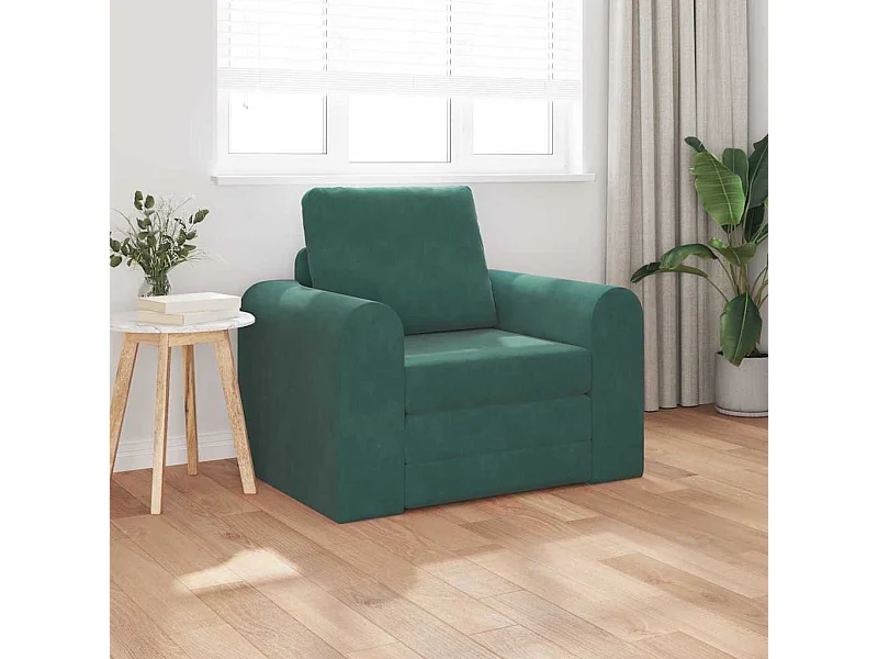 Divano letto Verde scuro 98 x 71 x 83 cm Velluto