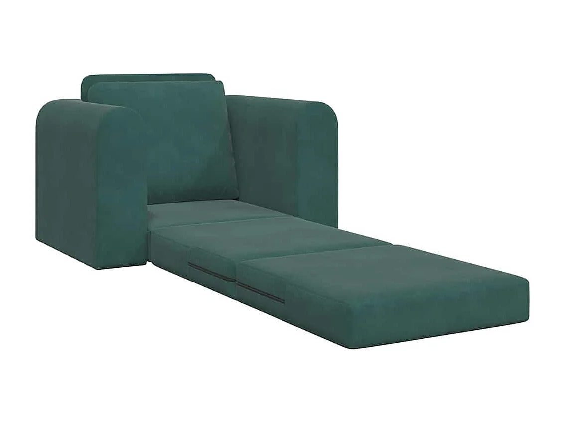 Sofá-Cama Verde Escuro 98 x 71 x 83 cm Veludo