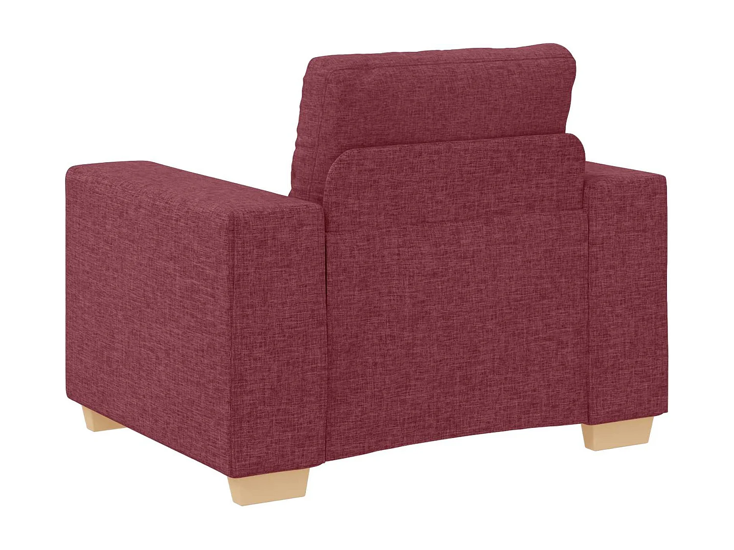 Canapé 3 pcs Rouge Vent Tissu en lin mélangé