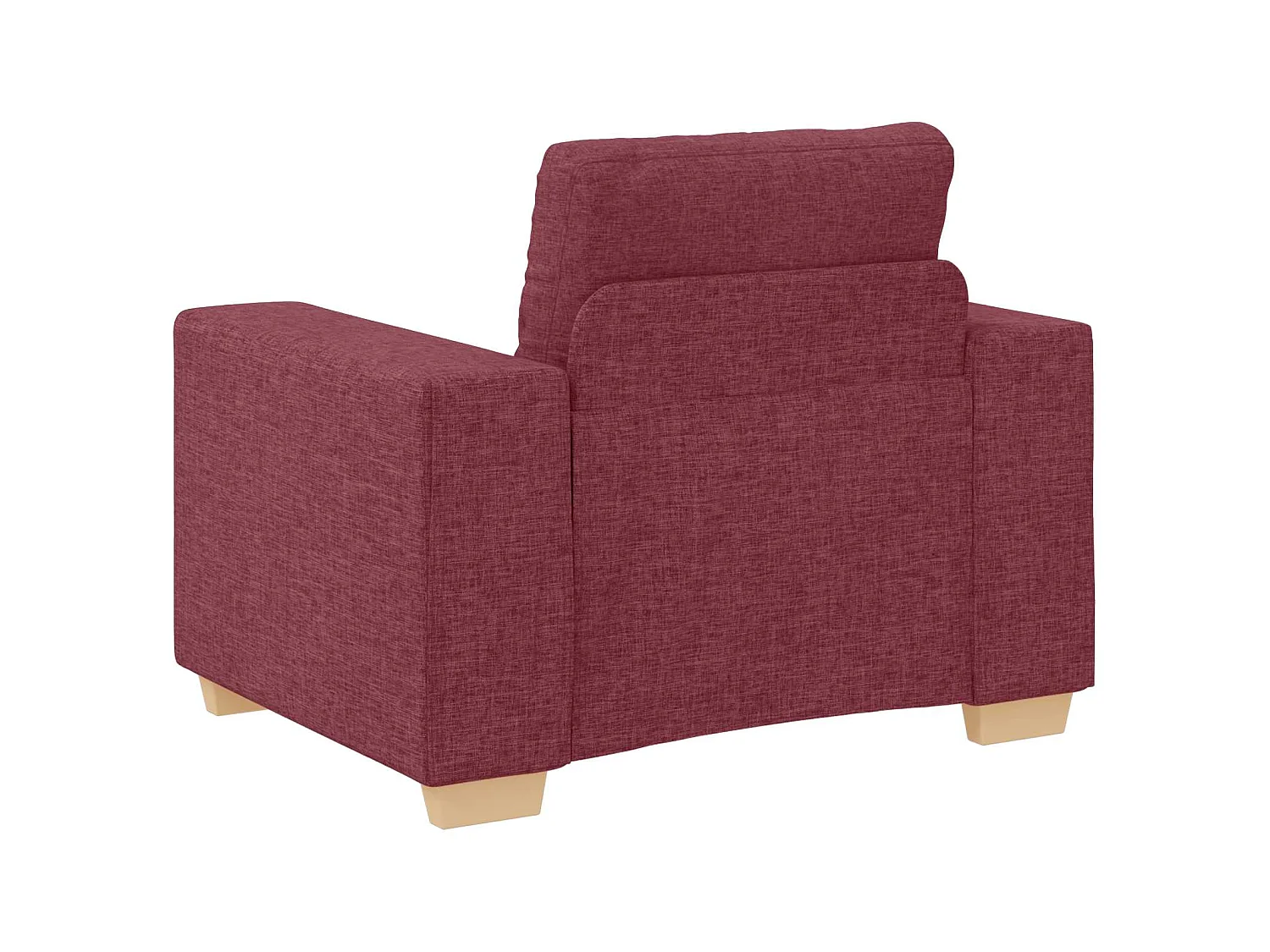 Canapé 3 pcs Rouge Vent 221 x 80 x 80 cm Tissu en lin mélangé