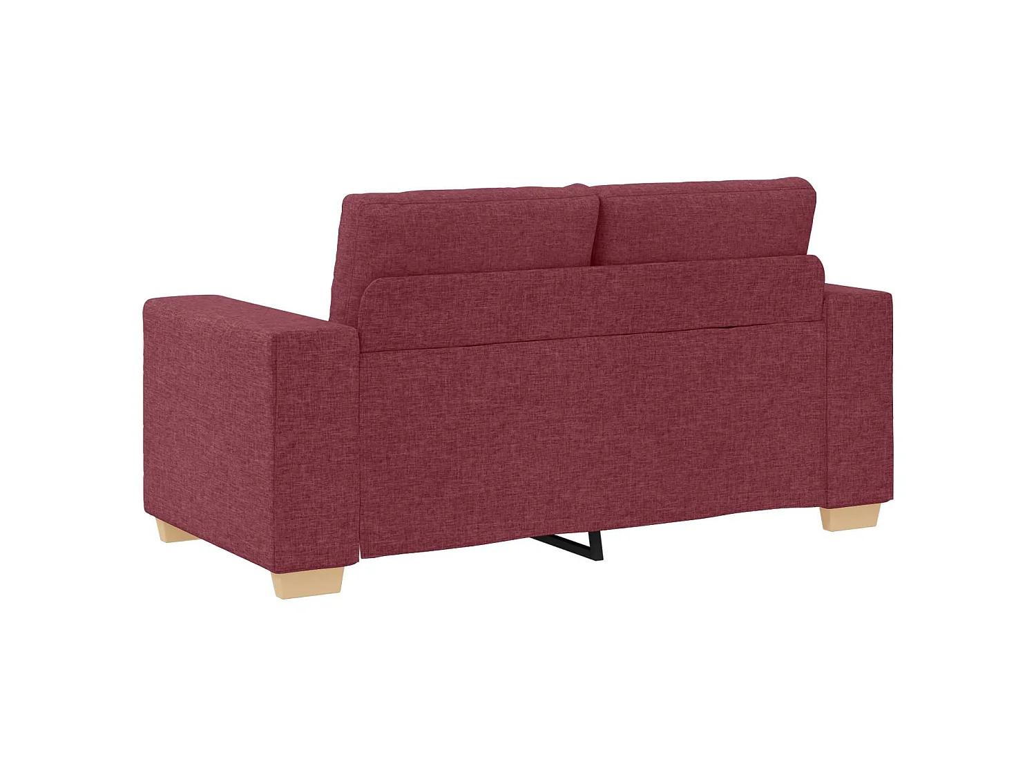 Canapé 3 pcs Rouge Vent 221 x 80 x 80 cm Tissu en lin mélangé