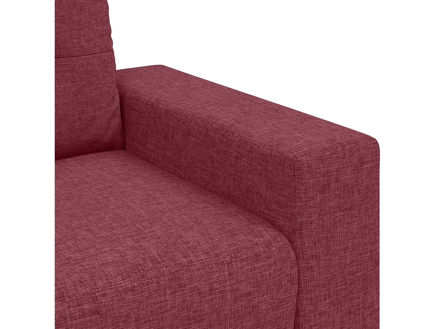 Canapé 3 pcs Rouge Vent 221 x 80 x 80 cm Tissu en lin mélangé