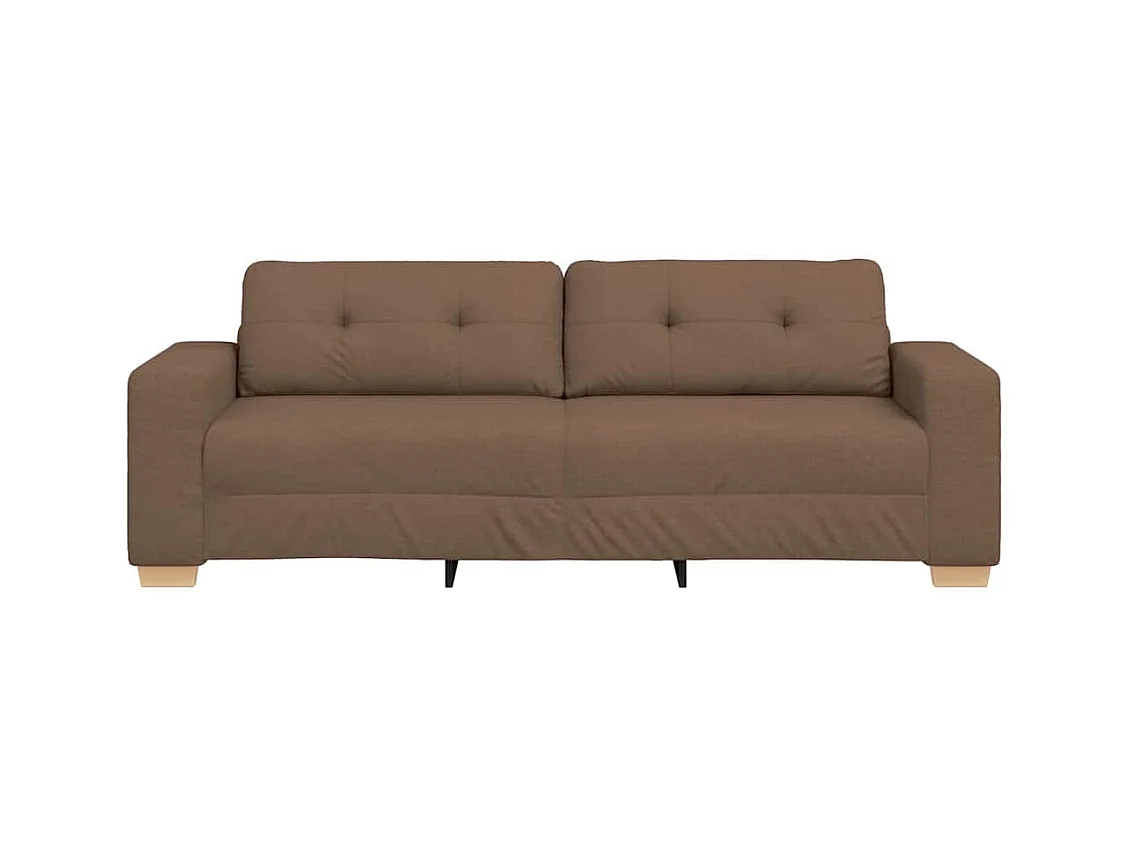 Sofa 3 places avec coussin Marron tissu