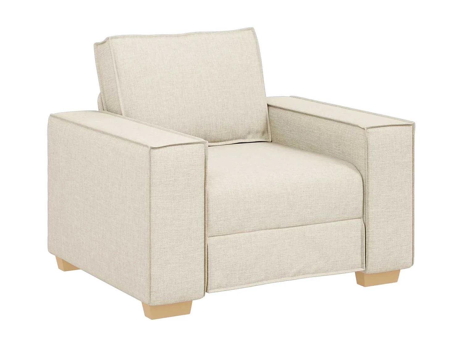 Fauteuil avec coussin Marron Faux cuir et bois