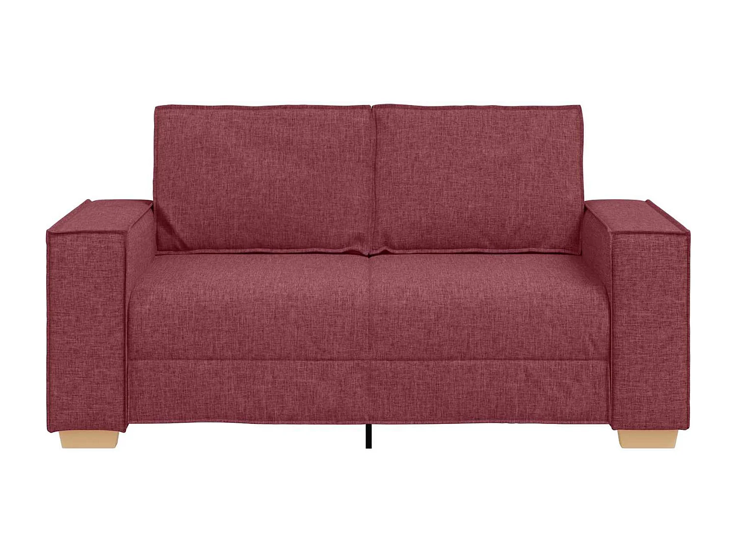 Fauteuil avec coussin Marron Faux cuir et bois