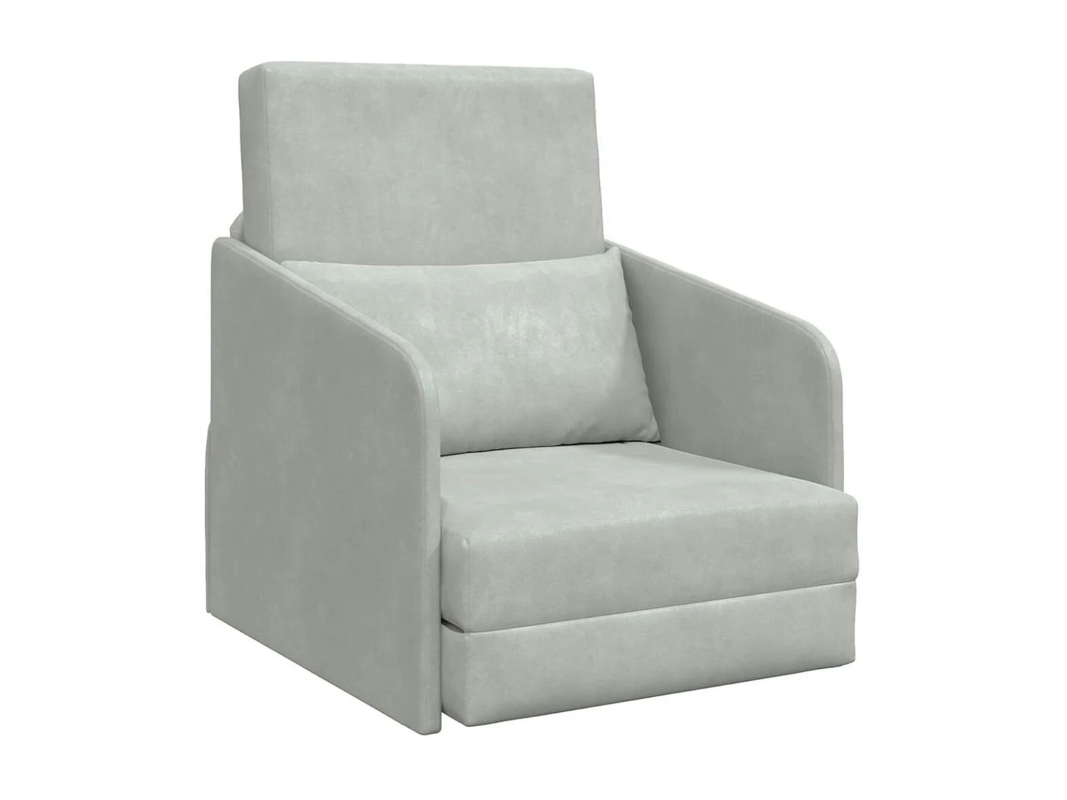 Schlafsofa Hellgrau 65 x 80 x 83 cm Samt