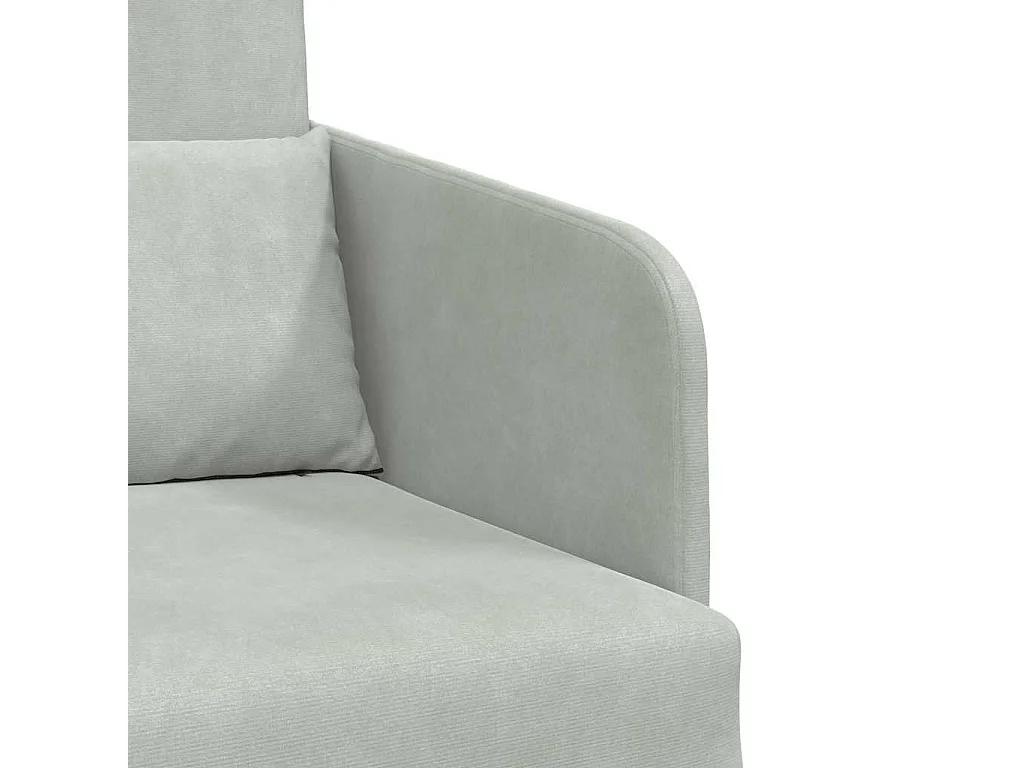 Schlafsofa Hellgrau 65 x 80 x 83 cm Samt
