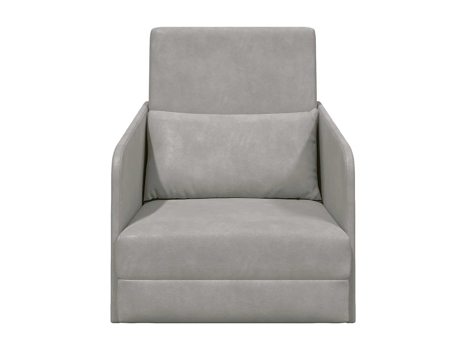 Schlafsofa Hellgrau 65 x 80 x 83 cm Samt