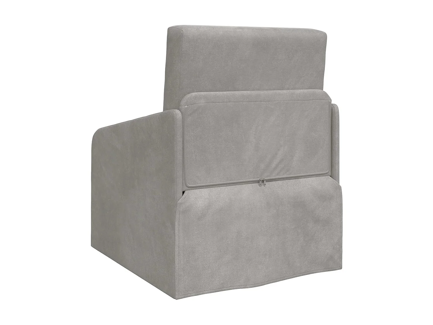 Schlafsofa Hellgrau 65 x 80 x 83 cm Samt