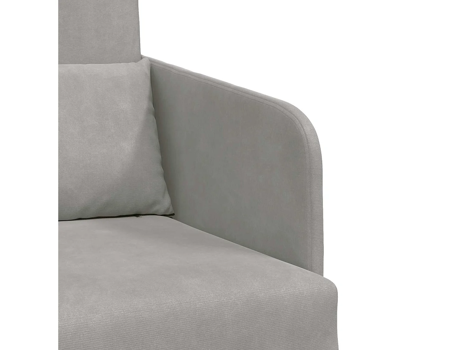 Schlafsofa Hellgrau 65 x 80 x 83 cm Samt