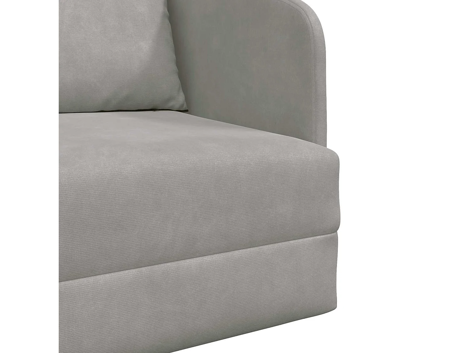 Schlafsofa Hellgrau 65 x 80 x 83 cm Samt