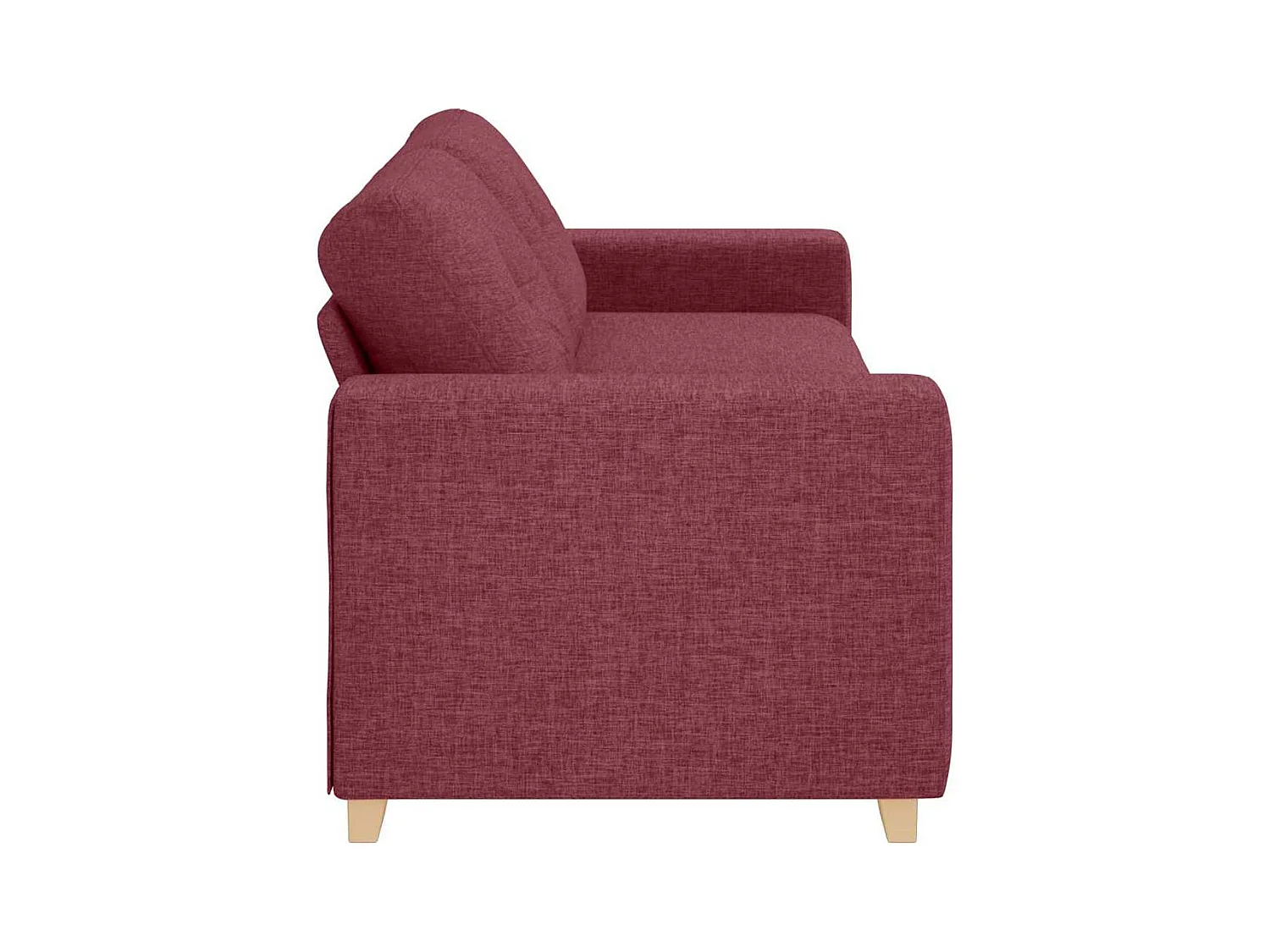 Sofa 3 places avec coussin Rouge bordeaux tissu