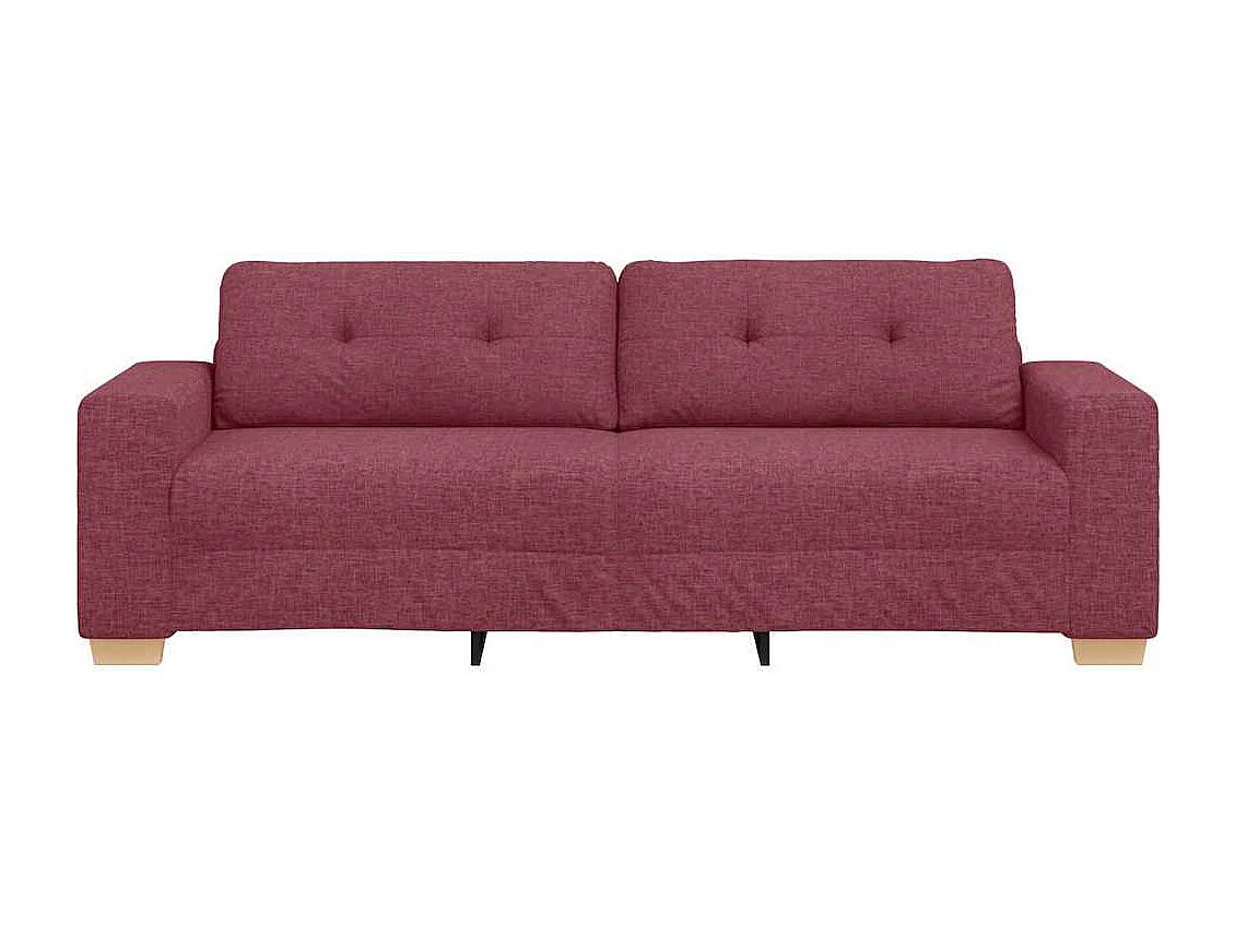 | Sofá de 3 plazas | con cojín Rojo vino tinto tela