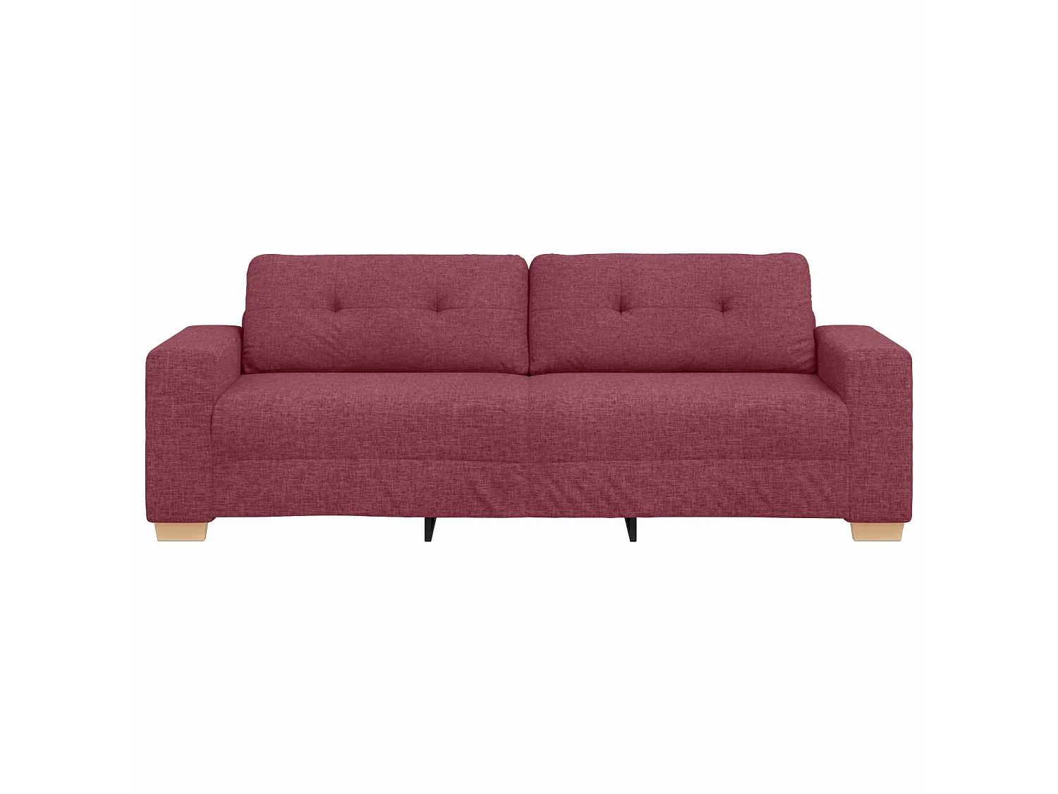 3-Seater Sofa Wine Red 180 cm Fabric - Untranslated