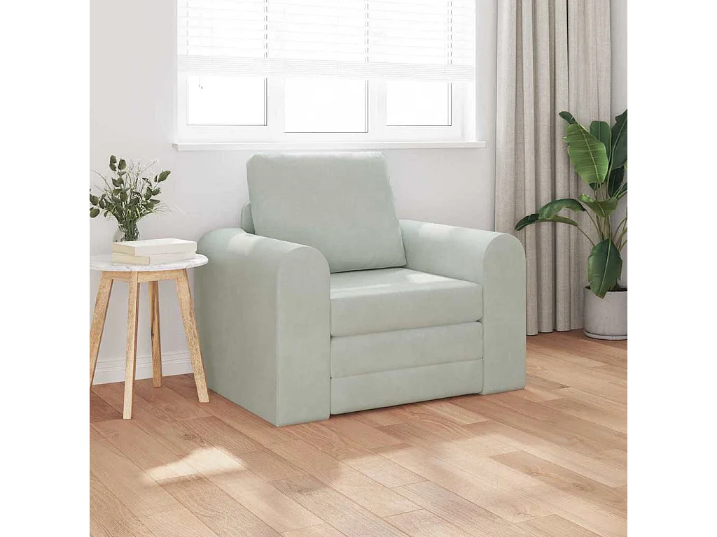 Canapé-Lit Gris clair 98 x 71 x 83 cm Velours