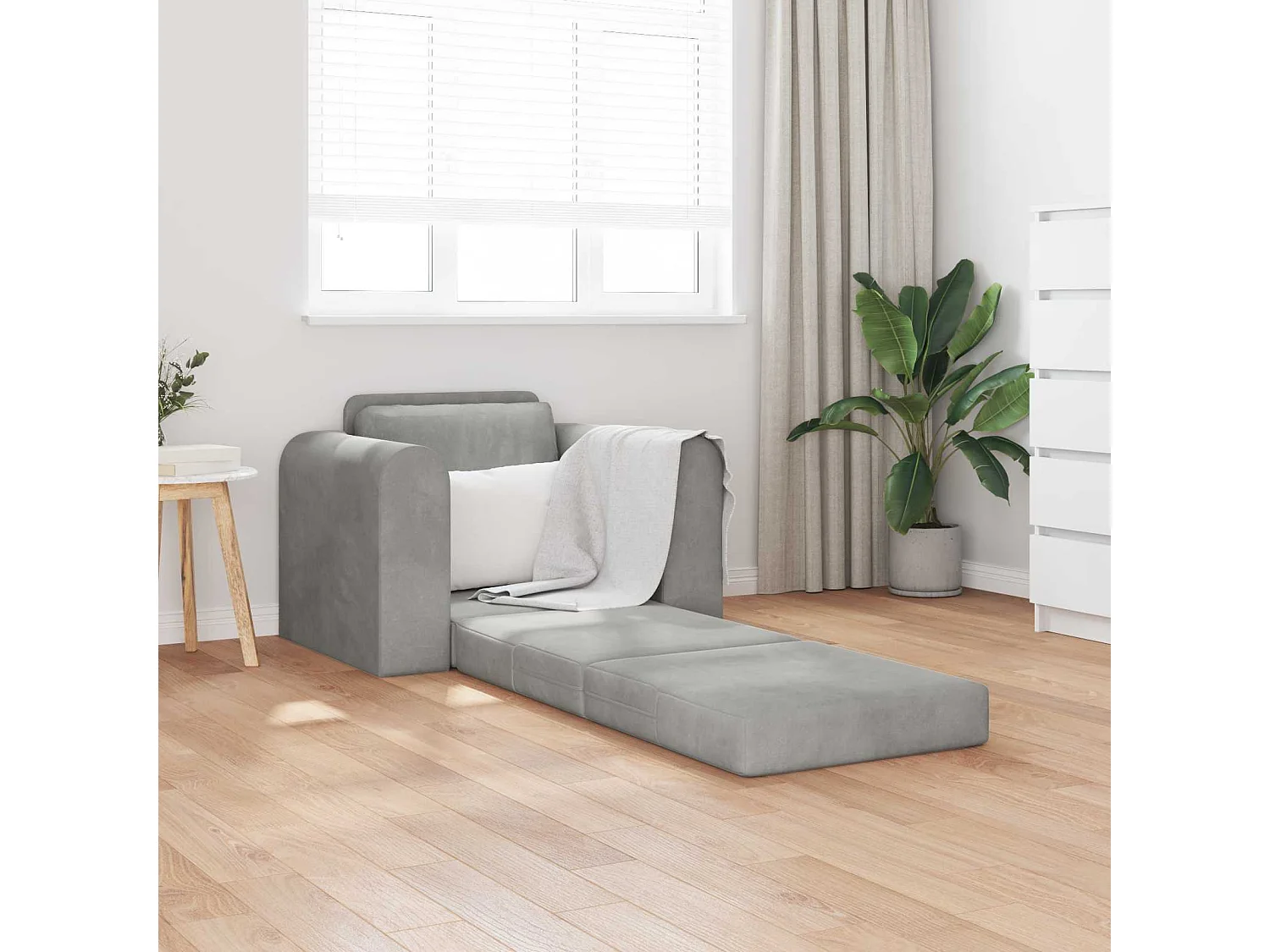 Canapé-Lit Gris clair 98 x 71 x 83 cm Velours