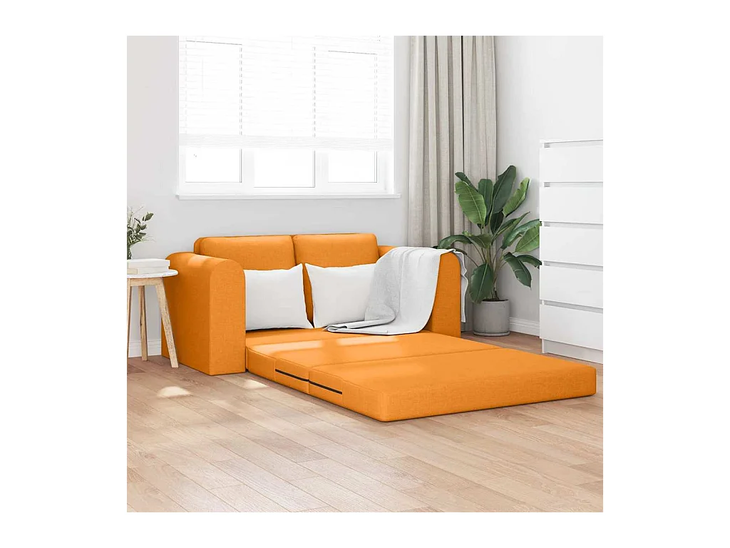 Divano letto Giallo scuro 148 x 71 x 83 cm Tessuto