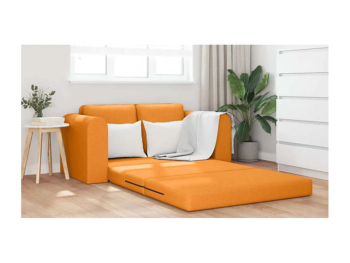 Sofá-Cama Amarelo-escuro 148 x 71 x 83 cm tecido