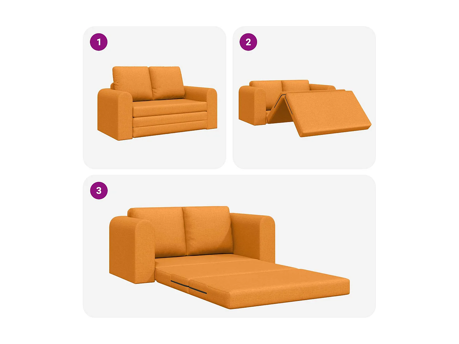 Slaapbank 60cm Donkergeel Stof