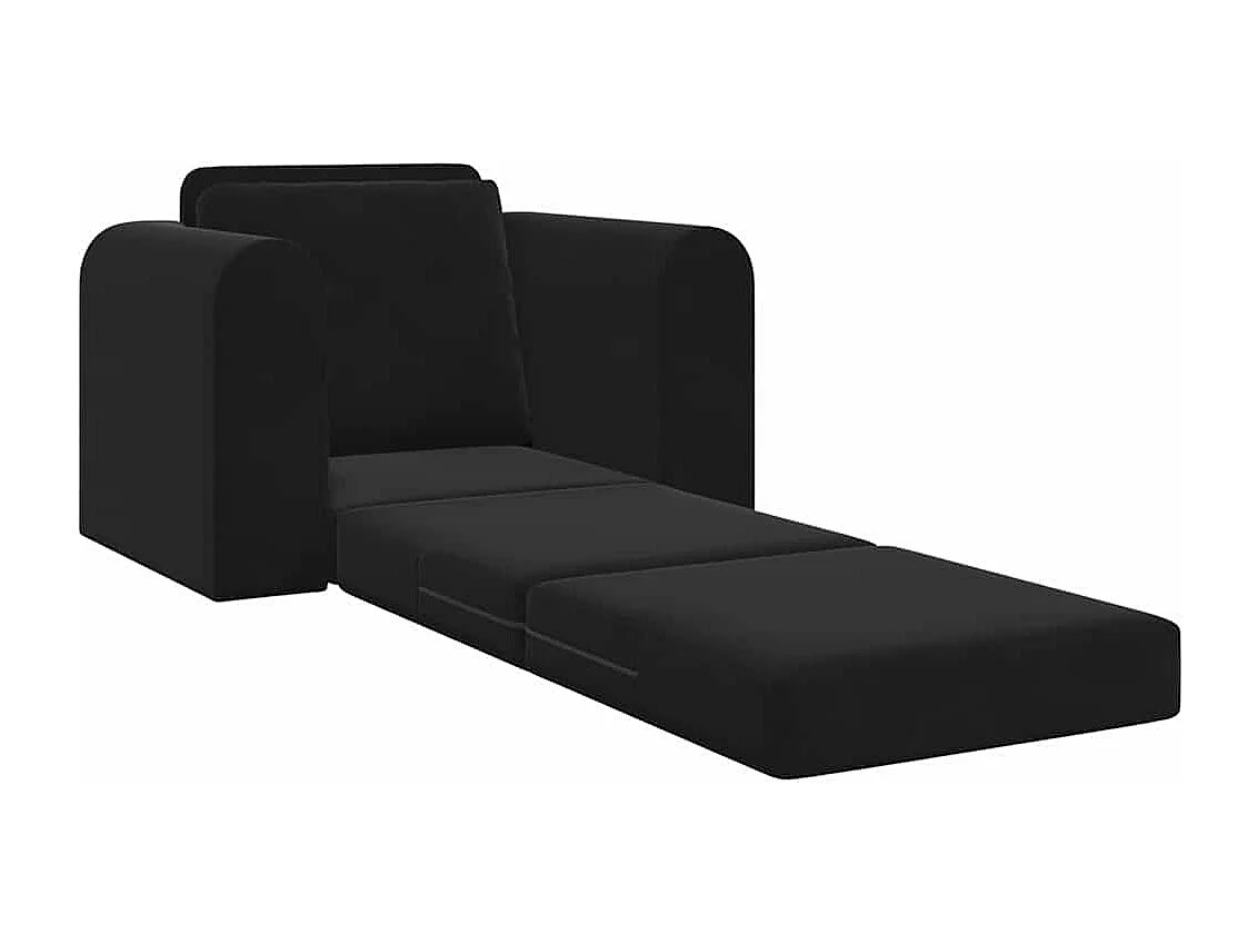 Sofá-Cama Preto 98 x 71 x 83 cm Veludo