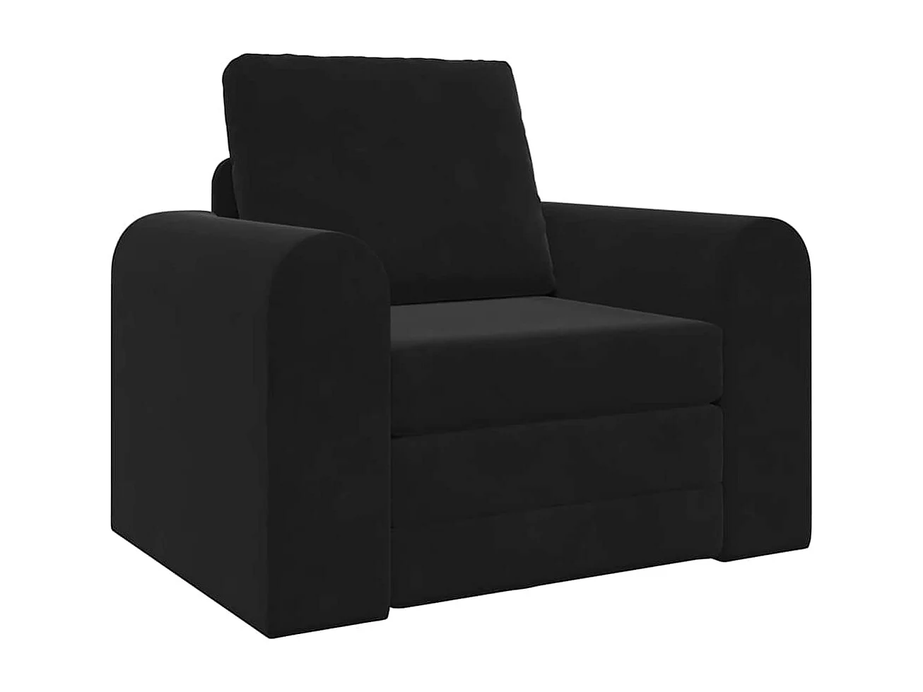 Divano letto Nero 98 x 71 x 83 cm Velluto