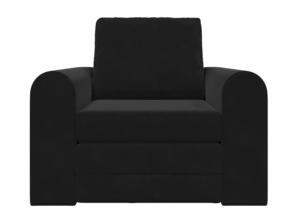 Divano letto Nero 98 x 71 x 83 cm Velluto