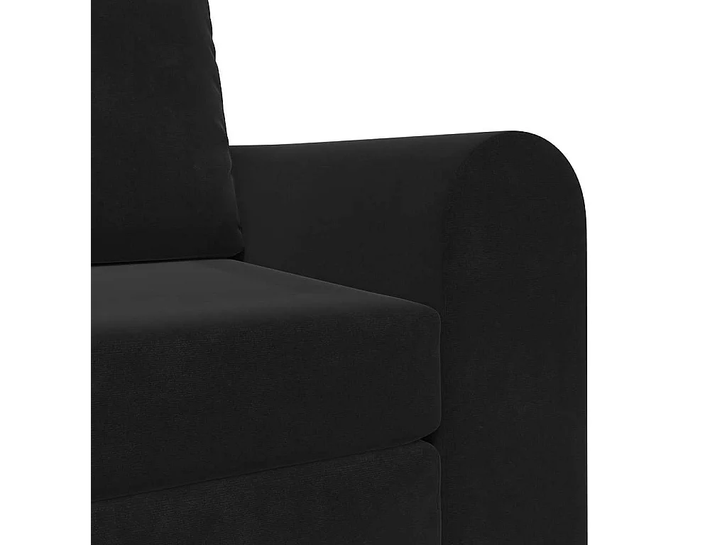 Divano letto Nero 98 x 71 x 83 cm Velluto