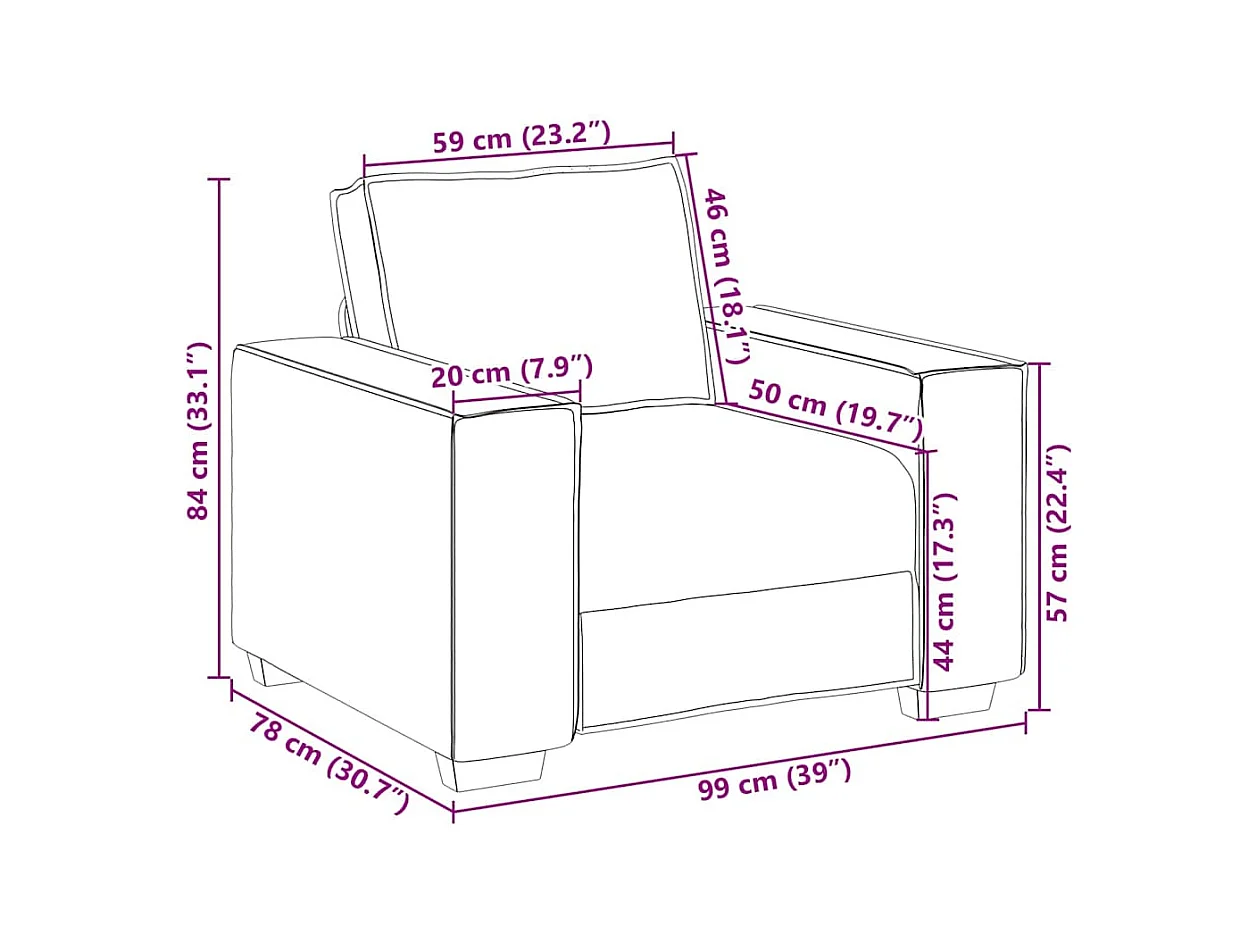 Ensemble de Canapés 3 pcs Gris 220 x 78 x 84 cm Velours