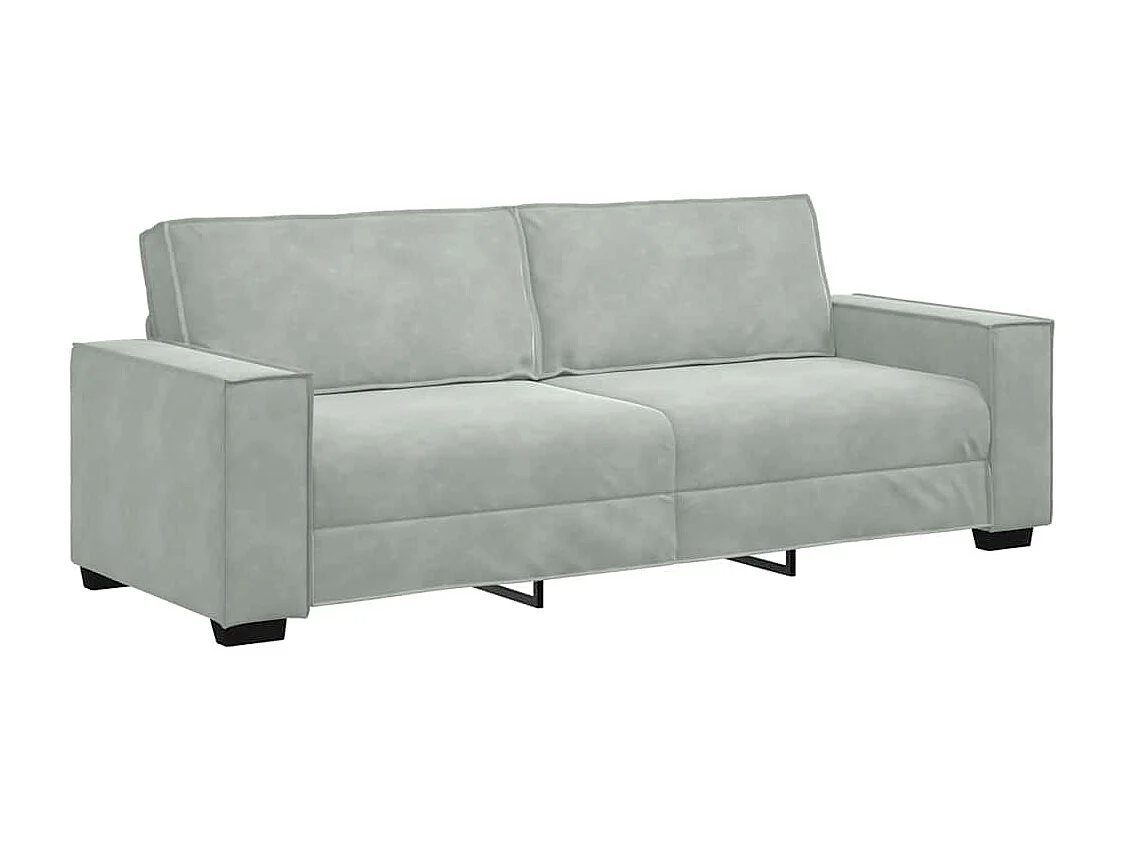 Canapé 3 pcs Gris clair 220 x 80 x 84 cm Tissu en lin mélangé