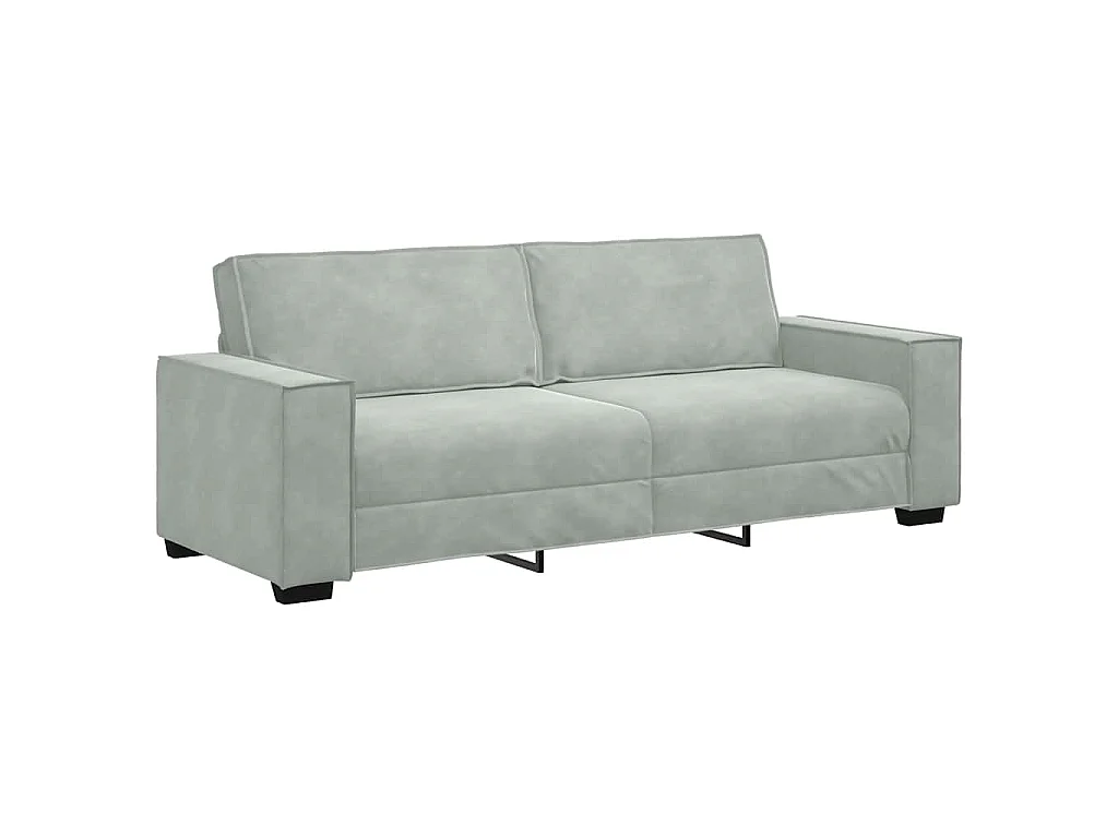 Canapé 3 pcs Gris clair 220 x 80 x 84 cm Tissu en lin mélangé
