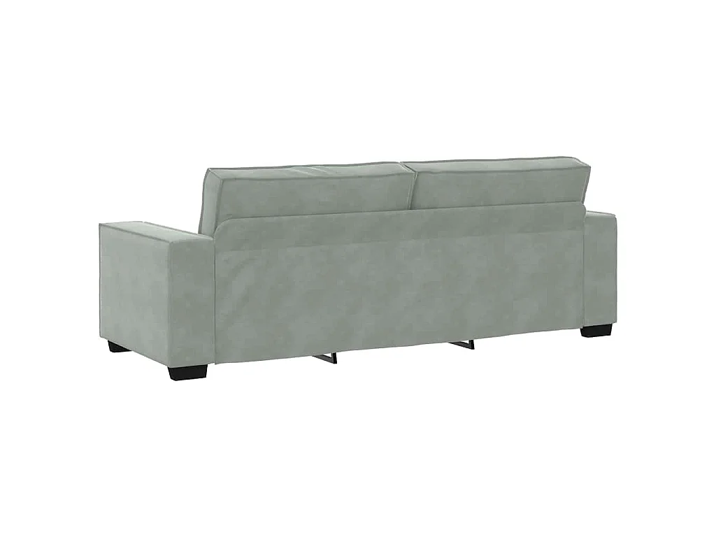 Canapé 3 pcs Gris clair 220 x 80 x 84 cm Tissu en lin mélangé