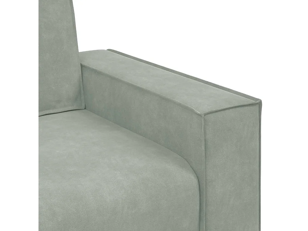 Canapé 3 pcs Gris clair 220 x 80 x 84 cm Tissu en lin mélangé