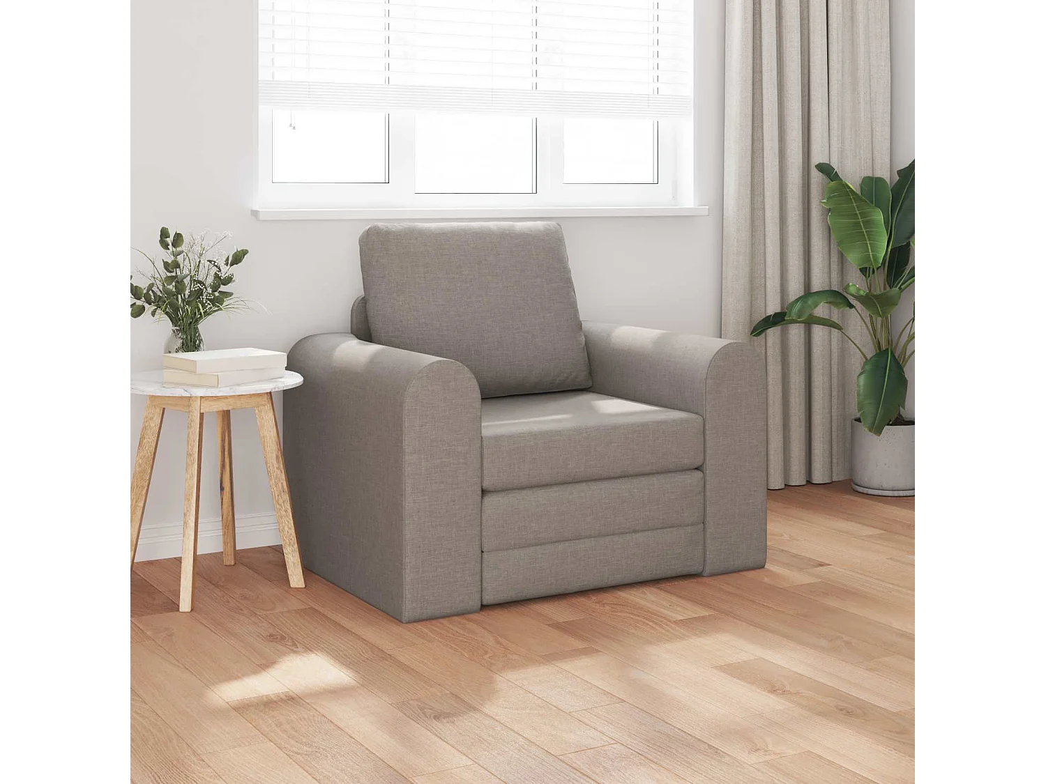 Canapé-Lit Taupe 98 x 71 x 83 cm tissu