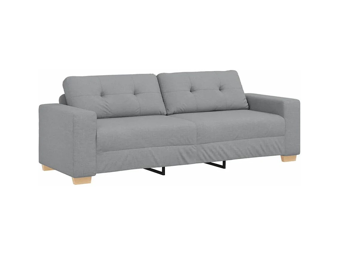 Ensemble de Canapés avec coussin avec oreiller Gris tissu