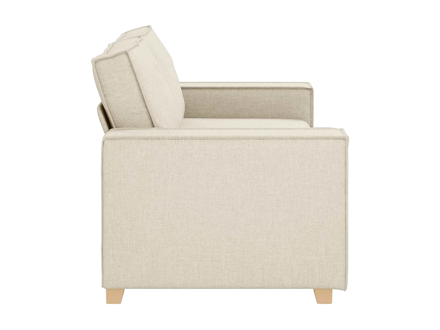 Canapé 3 pcs Gris clair Tissu en lin mélangé