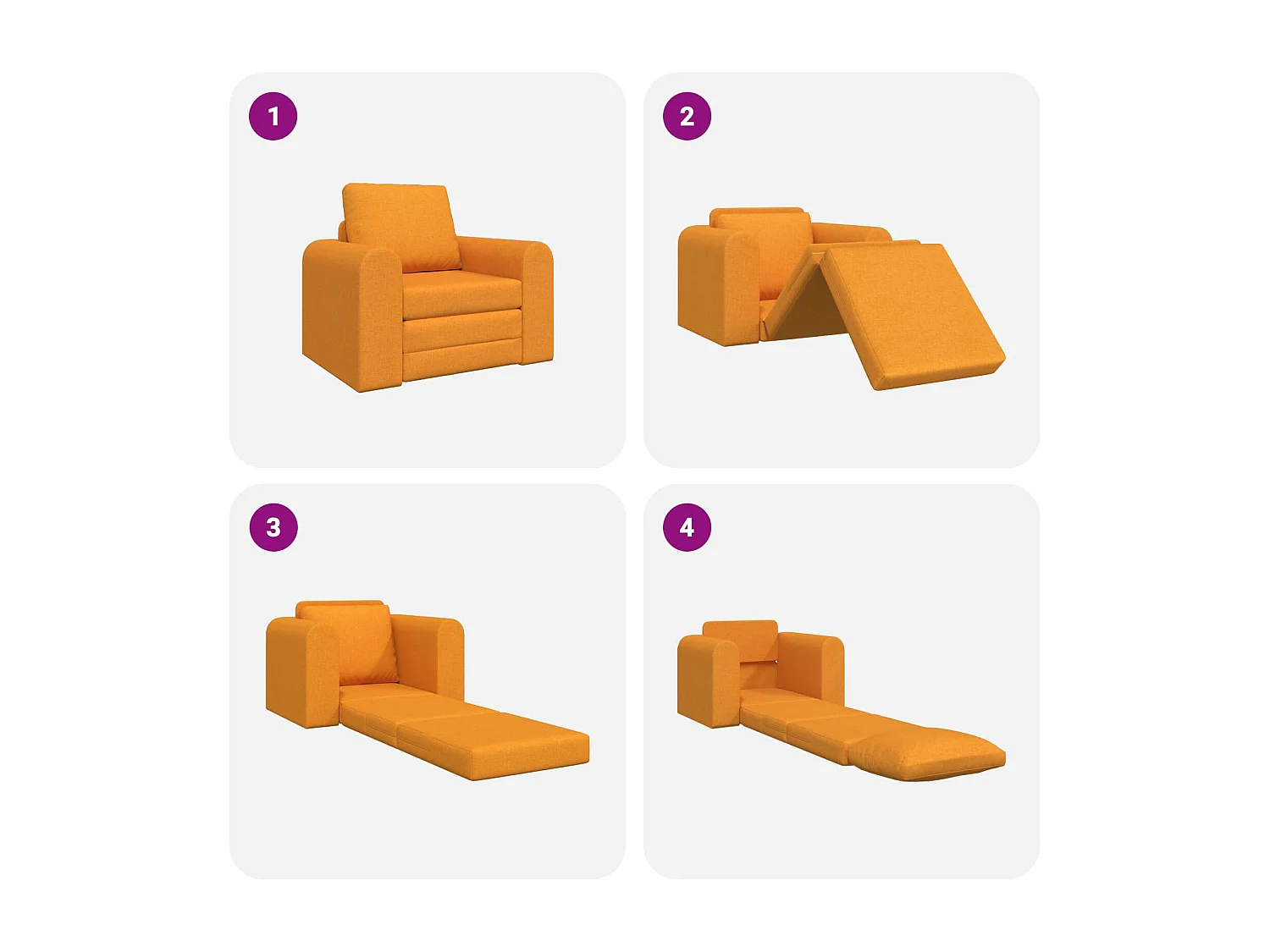 Schlafsofa Dunkelgelb 98 x 71 x 83 cm Stoff