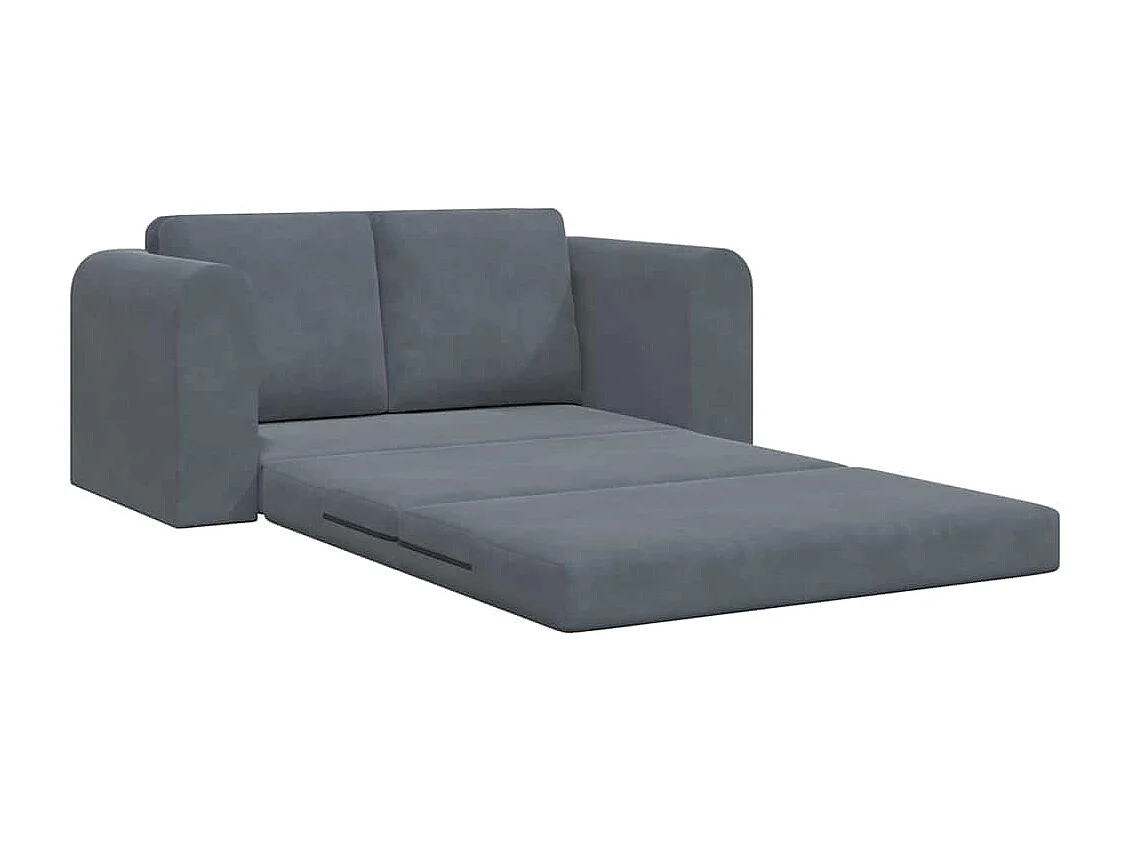 Sofá-Cama Cinza Escuro 148 x 71 x 83 cm Veludo