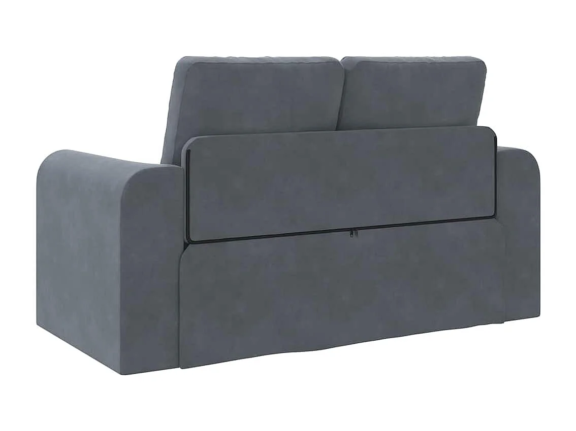 Sofá-Cama Cinza Escuro 148 x 71 x 83 cm Veludo