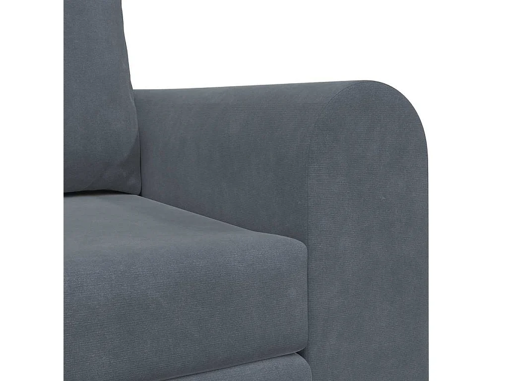 Sofá-Cama Cinza Escuro 148 x 71 x 83 cm Veludo