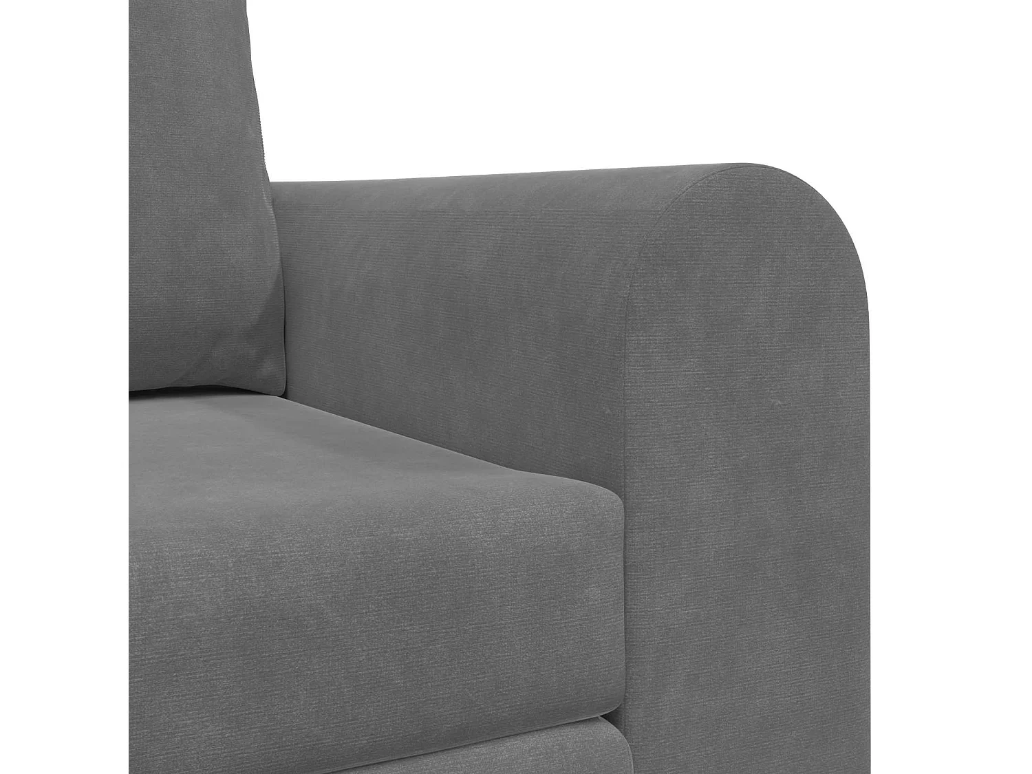 Canapé-Lit 60cm Gris foncé Velours