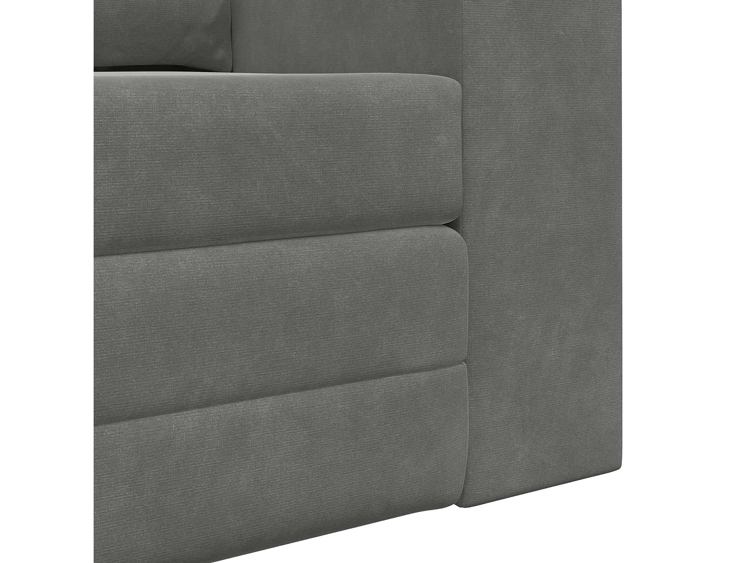Canapé-Lit 60cm Gris foncé Velours