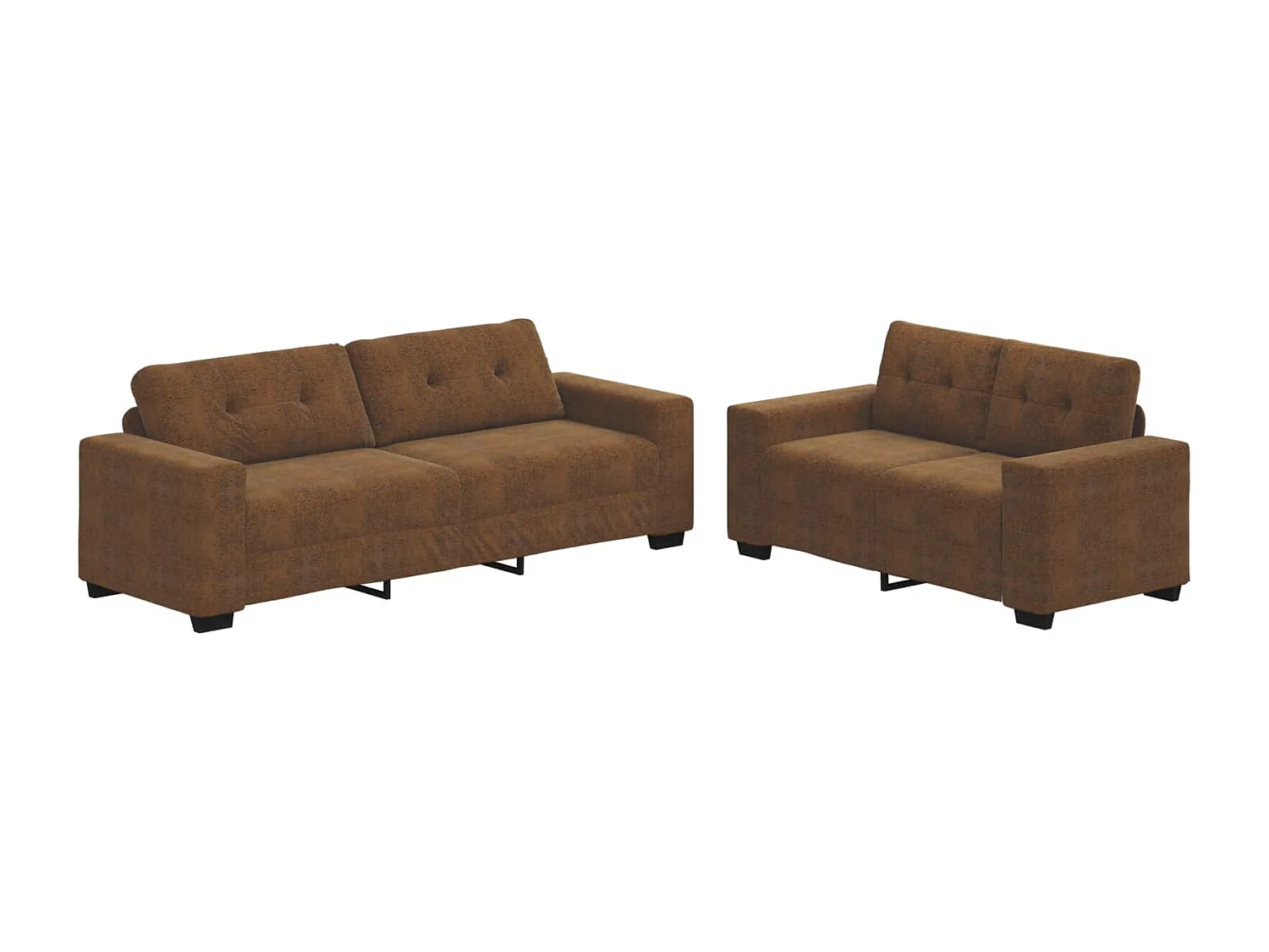 | Sofá | 2 pcs Marrón 221 x 78 x 80 cm Cuero sintético